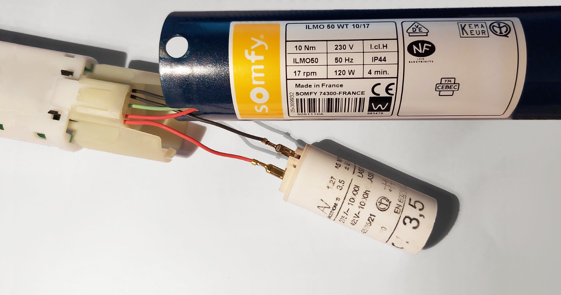 moteur condensateur somfy